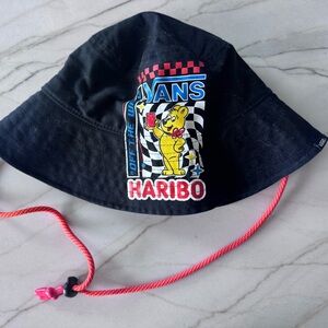 Vans Kids Black Bucket Hat with Haribo Graphic